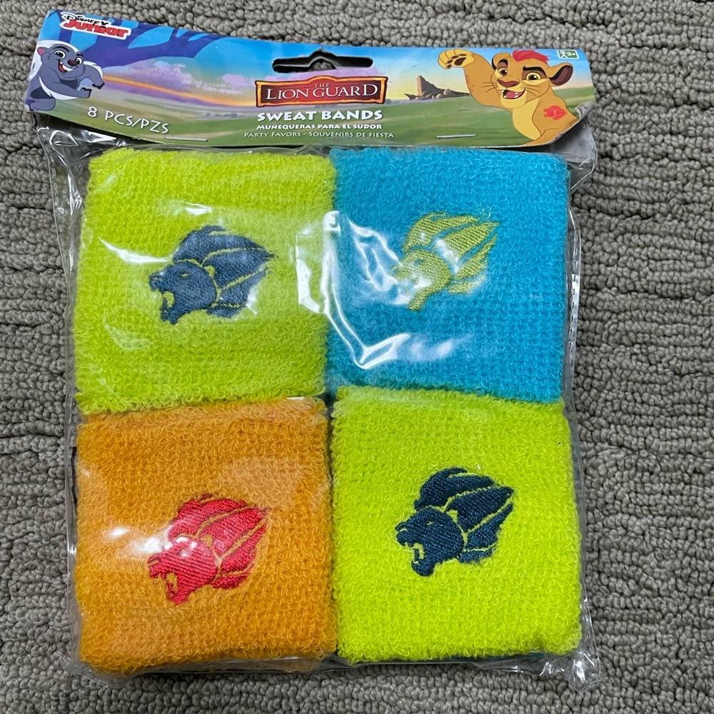 Disney Lion guard King Simba sweat bands set of 8 NWT